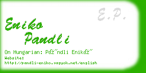 eniko pandli business card